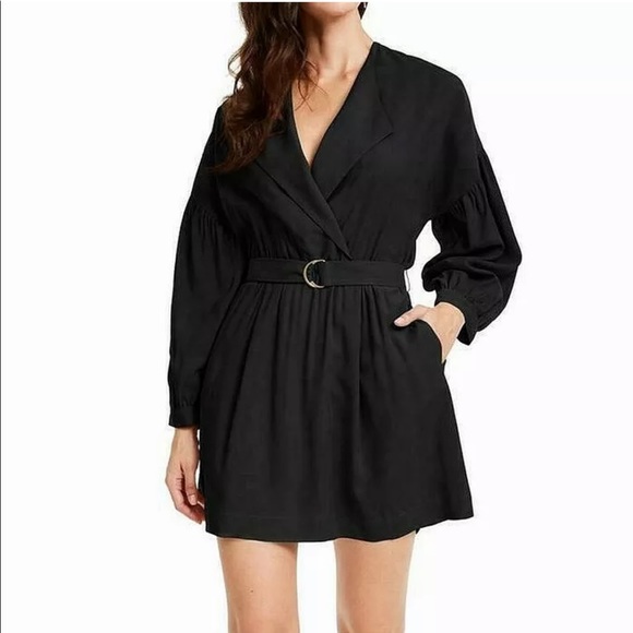 Leyden black belted utility Shirt- dress - Picture 3 of 5